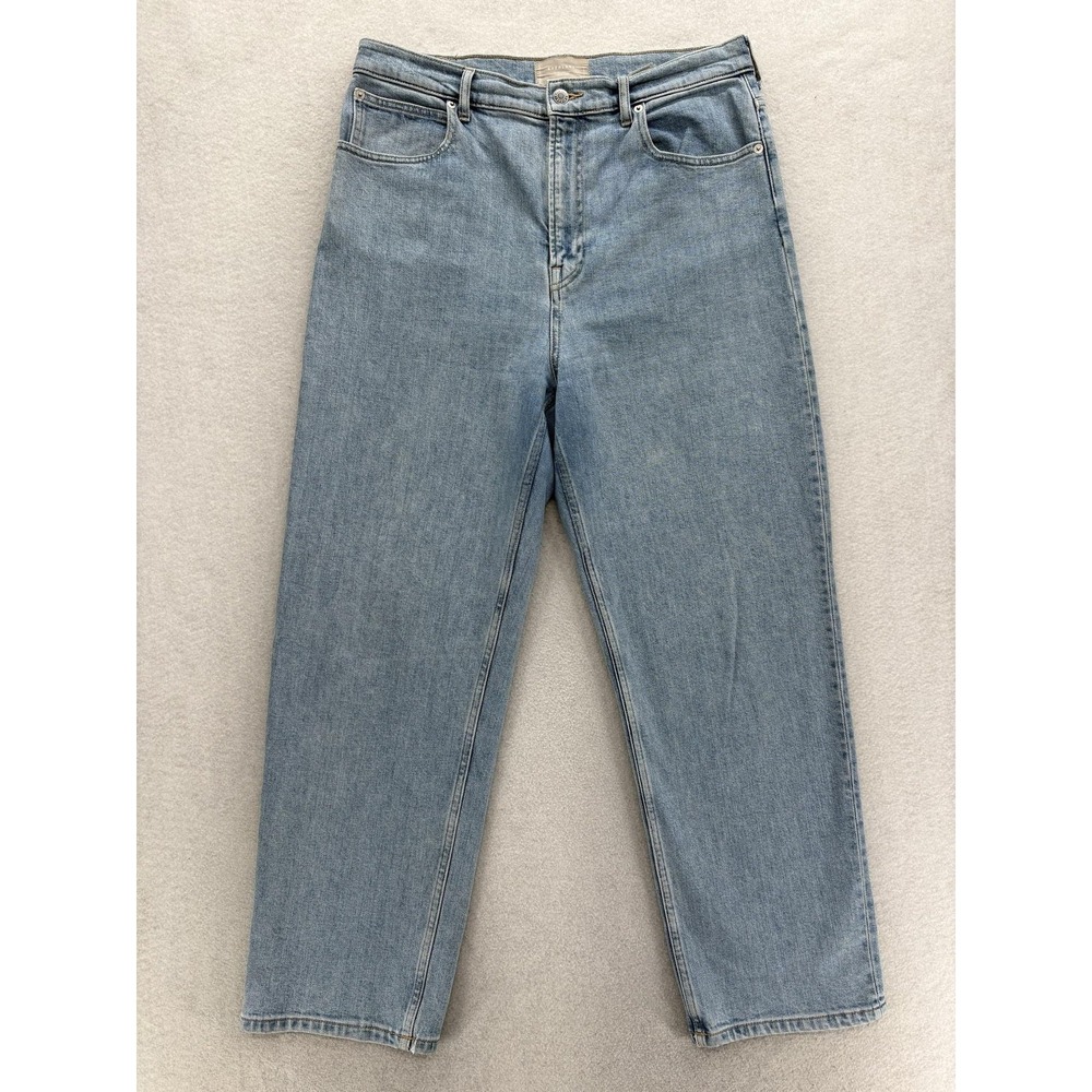 Everlane The Way High Jeans Womens 32L Blue Light Wash High Rise Straight Preppy